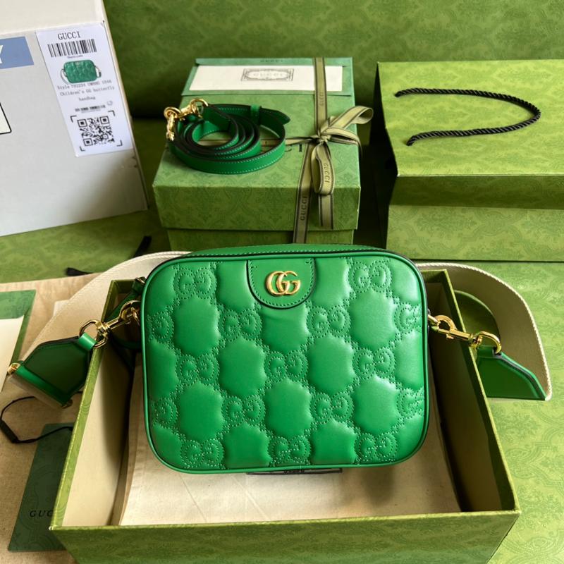 Gucci Shoulder HandBag 702234 Embossed Green